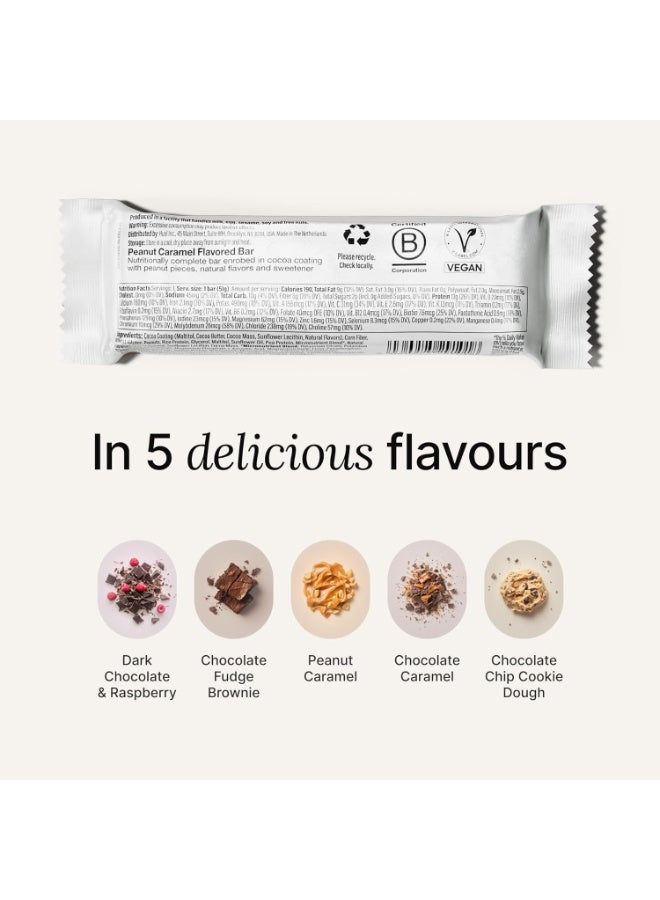 Huel Complete Nutrition Bar, 12 x 55g Bars, Chocolate Chip Cookie Dough, High Protein Bar, Plant-Based Protein Bars, Low Sugar, High Fibre, High Protein Snack with Vegan Chocolate, Under 200 Calories - Image 4